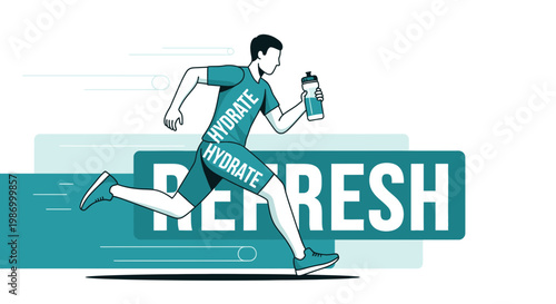 Runner Hydrating And Refreshing During Intense Workout Session