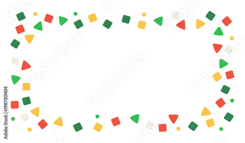Cinco de Mayo Confetti Border Festive Decoration Design, Cinco de Mayo, Mexican Independence Day, Fiesta Celebration