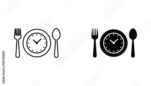 Meal Time Eating Schedule Icon Diet Health App Program