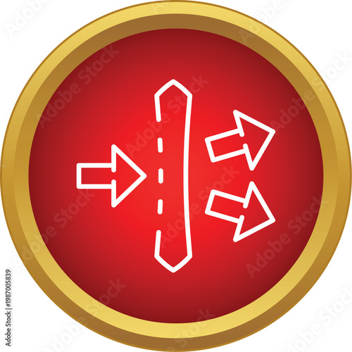 Arrows indicating fluid movement diffusing through a filtering barrier
