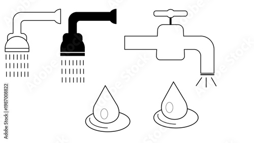 planete eau penurie Icone pictogramme symbole signe environnement foret arbre nature couleur plombier sur symbole localisation noir