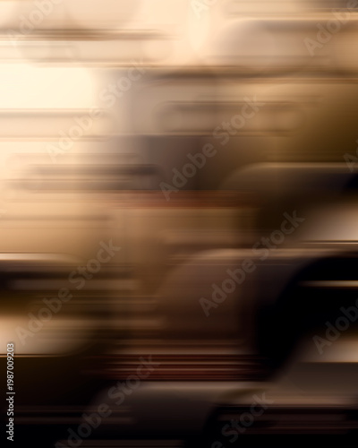 A trendy background with a gradient and smooth shapes for interior design and decor