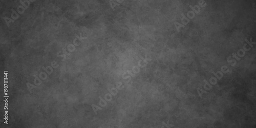 Dark charcoal grunge wall texture background. Dark black rough grunge surface with smoke edge. Black texture chalk board and black board.