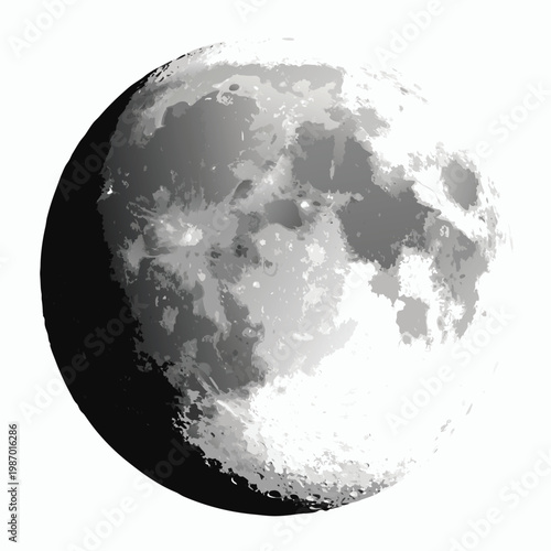 Lunar Luminescence: Witness the moon's radiant surface, its craters and shadows hinting at celestial secrets. An ethereal glow illuminates, inviting wonder.