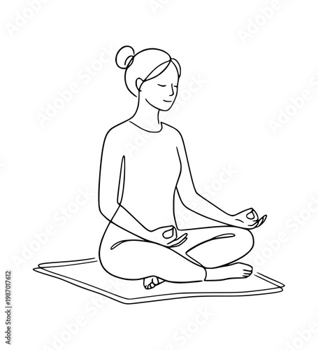 Calm meditation pose