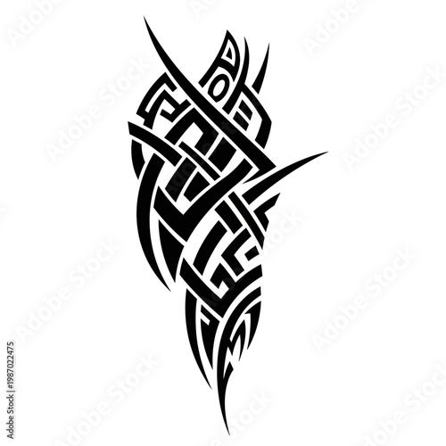 Abstract Tribal Tattoo Design
