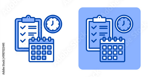 Schedule Management icon, with contrast background.