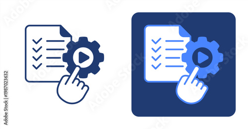 Program Execution icon, with contrast background.
