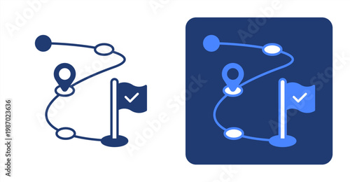 Milestone Tracking icon, with contrast background.