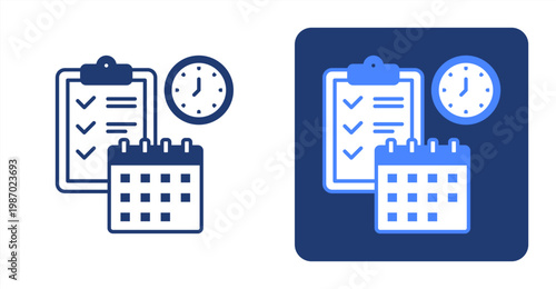 Schedule Management icon, with contrast background.