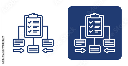 Task Prioritization icon, with contrast background.