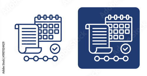 Program Planning icon, with contrast background.