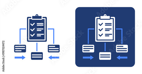 Task Prioritization icon, with contrast background.