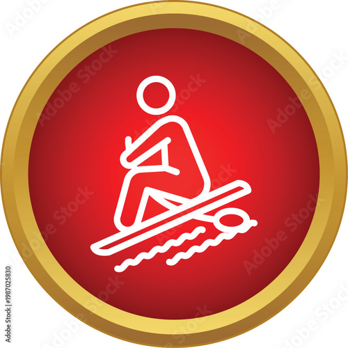 Person enjoying stand up paddleboarding action on waves