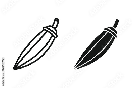Hand-drawn dagger illustration