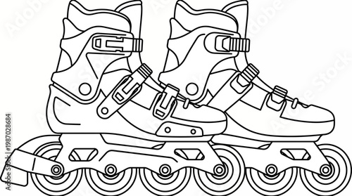 Inline Skates Pair - Rollerblading Equipment for Fun and Fitness