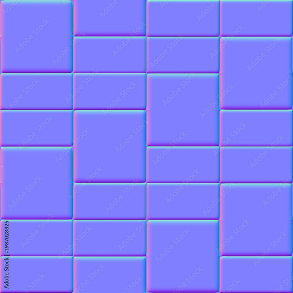 Obraz premium Smooth Modular Panel Surface Normal Map