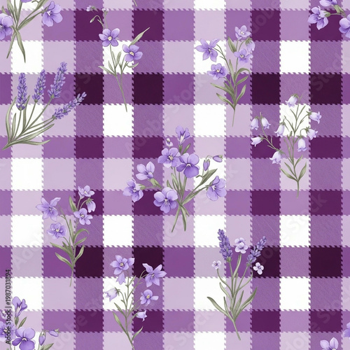 Seamless floral pattern set with flowers, leaves and butterflies in colorful spring summer retro style vector illustration for wallpaper and decorative design