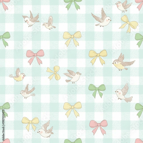 Seamless floral pattern with flowers and butterflies for spring and summer wallpaper textile fabric and background design