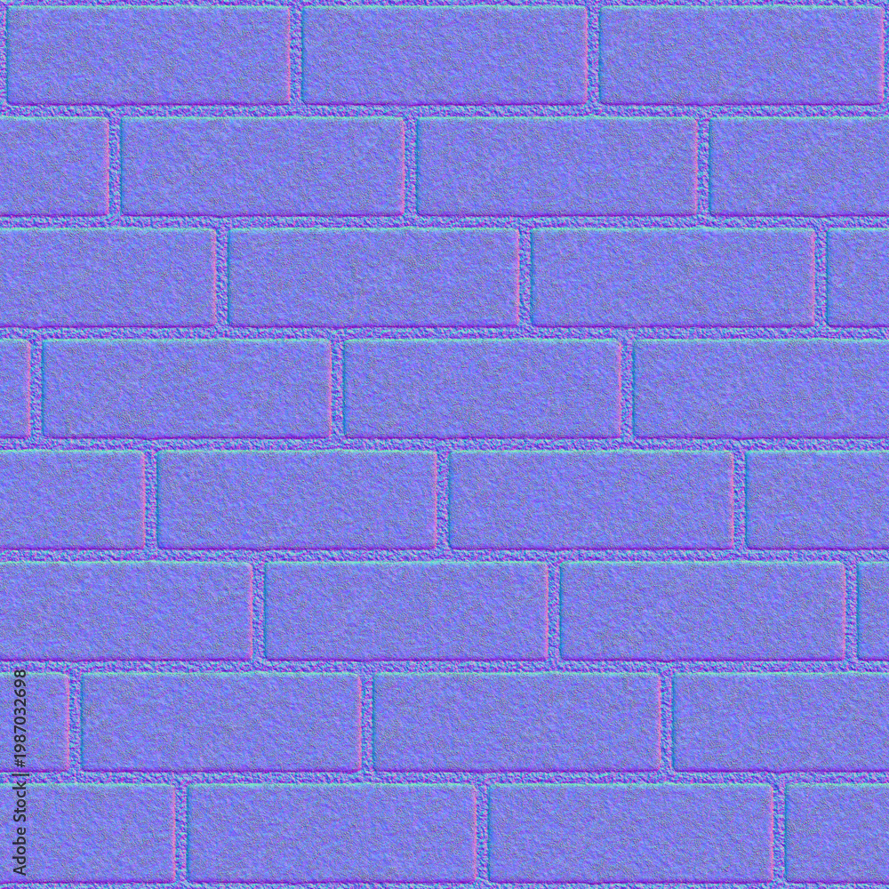 Obraz premium Rough Brick Wall Masonry Normal Map