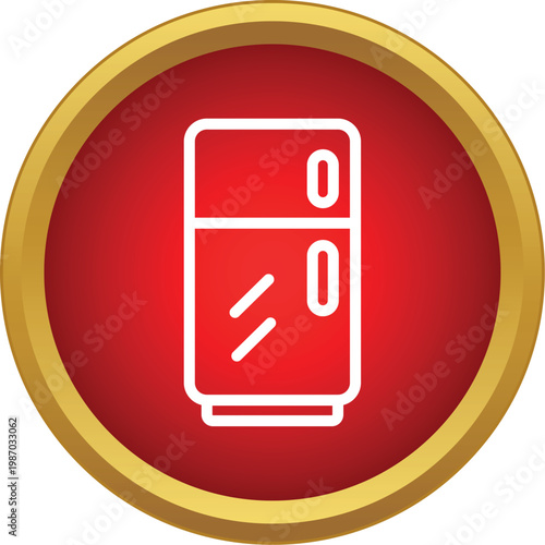 Refrigerator icon illustrating a modern kitchen appliance for food preservation