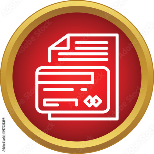 Document and credit card representing payment and financial transaction concepts