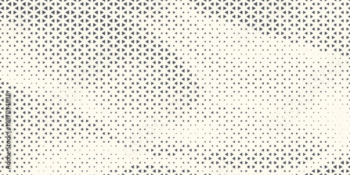 Triangle Shapes Vector Abstract Geometric Technology Background. Radial Composition Halftone Frame Triangular Retro Simple Pattern. Minimal Style Dynamic Tech Wallpaper