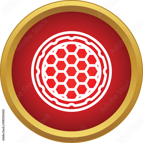 Manhole cover icon representing urban infrastructure development