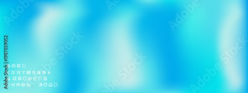 Blue water gradient background in tropic aqua and navy tones. Deep blue gradation with water and soft doodle accents on a clean vector backdrop. Tropic coastal look for summer banners and design.