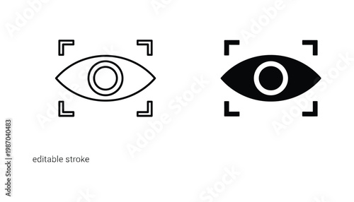 Eye Scan Biometric Technology Identity Access Icon