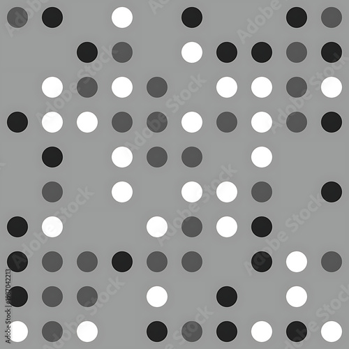 A detailed examination of a binary pattern grid composed of black and white hexagonally arranged dots