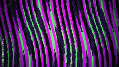 Abstract Purple and Green Light Streaks Background.