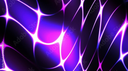 Abstract Purple and Pink Glowing Network Background.