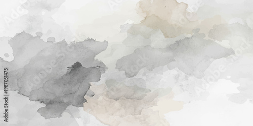 Soft gray clouds drifting across the sky create a dreamy watercolor atmosphere over the world