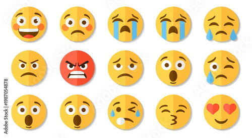 Collection of Emojis Faces.