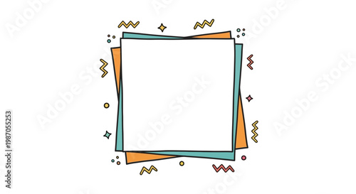 Colorful Square Frame Border.