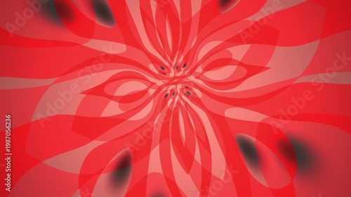 Abstract Red and Cyan Swirling Pattern.