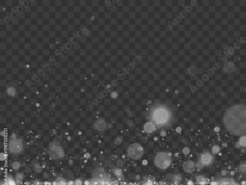 Bright abstract light with floating blurred circles. Subtle sparkle effect enhances visual softness. Elegant minimal backdrop for projects.