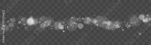 Radiant white blur with floating bokeh spark effects. Light spreads gently across smooth abstract space. Elegant and modern background for design.