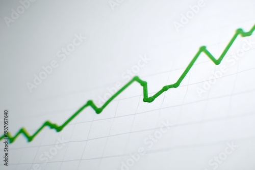 Free Download Green upward trend graph on white background - GFXLoad