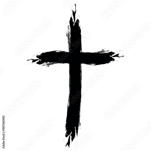 Grunge brushstroke cross painted cross brushstroke texture with distressed artistic grunge effect