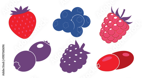 Assorted Fresh Berries Collection, Vibrant Fruit Variety