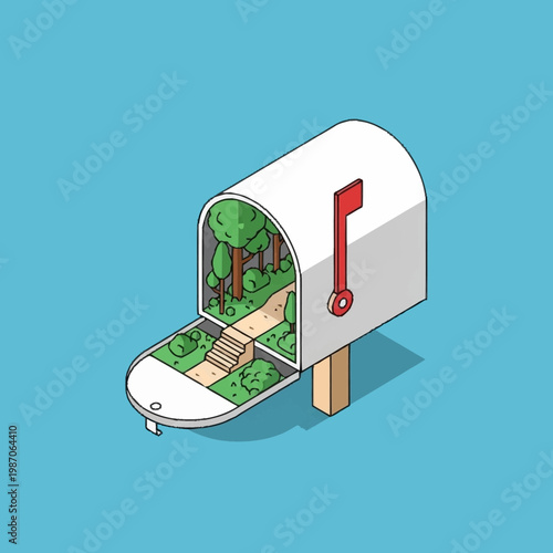 Money and dollar bills in mailbox.