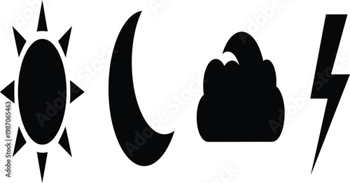 vector illustration of a weather icon set