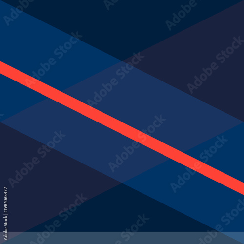 Geometric Abstract Design with Diagonal Red Line