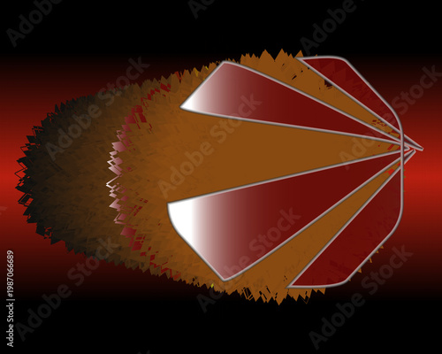 vector illustration of an abstract future spaceship for MARS 