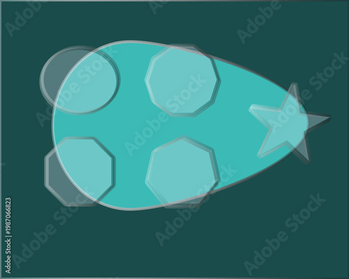 vector illustration of an abstract   background with  front glass
