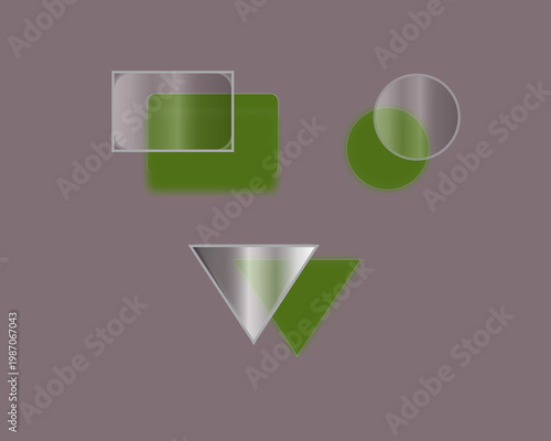 vector illustration of an abstract   background with  front glass