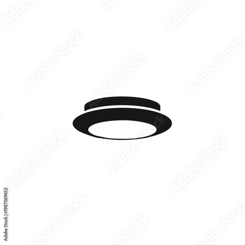 Modern ceiling light, recessed lighting fixture, black, minimalist design, interior decoration