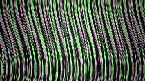 Abstract Wavy Lines Background with Glitch Effect.